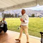 Colliers Queenstown auctioneer Brendan ‘Quilly’ Quill in action during the annual Latitude 45...