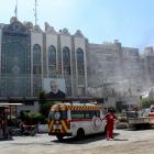 The Iranian embassy in Damascus after a suspected Israeli missile strike on Syria. PHOTO: REUTERS