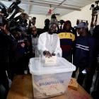 Senegalese presidential candidate Bassirou Diomaye Faye, who is backed by Senegalese opposition...