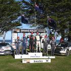Otago Rally winner Jack Hawkeswood, of Whitford, and his co-driver, Jason Farmer, of Auckland,...