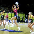 Kate Heffernan of the Steel in action during the ANZ Premiership netball match between the Pulse...