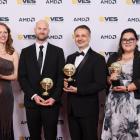 Former Cromwell woman Cheyana Wilkinson (right), with colleagues Jo Davidson, Mike Cozens and...