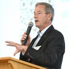 Minister for Small Business and Manufacturing Andrew Bayly speaks at the 2024 Southland and Otago...