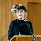 Annie Baxter speaks at the Enfield Presbyterian Church Anzac Day service. PHOTO: WYATT RYDER