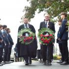 King’s High School rector Nick McIvor (left) and Old Boys’ Association president Chris George...
