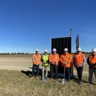 Landowner Bernard Daley (far right) welcomed the new solar farm project on his land. He is...