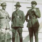 Jack Hyde (left) with officers on  Maheno. Port Chalmers, 1919. PHOTO: TURNBULL LIBRARY