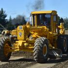 A Caterpiller grader shows its stuff in the earthmoving pit at Wheels at Wanaka in 2023. PHOTO:...