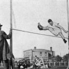 W. J. Scott clears  5 feet 6 inches on the high jump during an Otago University interfaculty...