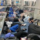 Members of the South Island Secondary Schools Girls’ Invitation Cricket Team sleep on the floor...