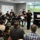 Teen musicians, conducted by Helen Carter, performed at a Wanaka Concert Society concert in the...