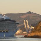 Early risers on the last cruise ship of the season, 'Ovation of the Seas', were greeted at dawn...