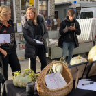 Judges discuss the merits of the finalists in the Arrowtown Autumn Festival Pumpkin Growing...