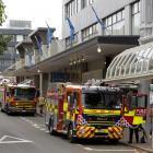 Emergency services were called to the hotel near the Exchange this morning. PHOTO: GERARD O'BRIEN 