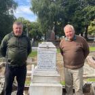 Otago Military History Group member Peter Trevathan (left) and RSA Otago Southland district...