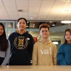 Celebrating the bond among different ethnic cultures are (from left) Otago International Student...
