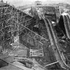 The "scenic railway" roller-coaster under construction for the British Empire Exhibition at...