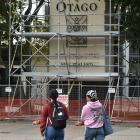 The logo and name on the University of Otago sign in Cumberland St are being updated in time for...