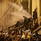 Protesters had barricaded the entrance of Parliament during a rally to protest against a bill on ...