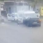 A screengrab from CCTV shows the ambush taking place in Val-de-Reuil, France. Photo: Handout via...