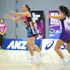 Taneisha Fifita passes the ball while Summer Temu defends her during the game in Invercargill on...