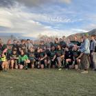 Alexandra rugby players celebrate after beating Upper Clutha in the Central Otago premier club...