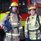 Ashburton firefighters Nick Rattray (left) and Geoffrey Barr. Photo: Supplied