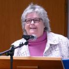 Grey Power South Otago president Gwynneth Butler speaks to the Clutha District Council during...