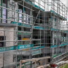 The homes have yet to be finished - currently, they're only clad on the outside. Photo: RNZ