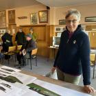 Pam Harrex, of Lauder, checks out the plans for the proposed Omakau Hub at an information session...