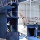 Otago diver Rohan Leckie-Zaharic completes a back tuck in the men’s open at the South Island...