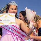 Soraya Ahfook, 10, is awarded the Little Miss Charity title at the Little Miss Aotearoa NZ...
