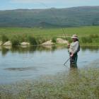 George McInnes catches his first fish of the season at Rutherford’s Dam in the Maniototo. PHOTO:...