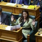 Finance Minister Nicola Willis and her Associate Minister Chris Bishop share a lighthearted...