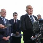 (From left) Prime Minister Christopher Luxon, RMA Reform Minister Chris Bishop and Transport...