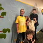 Kahu Youth’s mural evolved this week under the watchful eye of Wānaka artist Chrissy Wicks (left)...