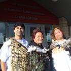 Kalani-Joe Batchelor-Tāta, Debbie Tāta (centre) and Te Āwhina Tāta will graduate as a whānau in...