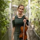 Departing New Zealand String Quartet second violinist Monique Lapins at Zealandia in Wellington....