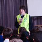 Ryda programme co-co-ordinator Liona Stanicich speaks during the Ryda Road Safety Day in Oamaru...