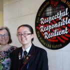 Waitaki Girls’ High School year 13 pupil Anika Hayes and the school’s head of learning for...