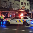 Police at the scene of a cordon after a reported death on Ponsonby Rd. Photo: RNZ