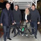 In Queenstown last night ahead of today’s Westpac Chopper Bike Ride are (from left) broadcaster...