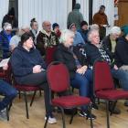 Members of the public gather at the meeting to oppose Port Otago plans to establish a new pop-up...