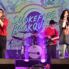 Kaikorai Valley College’s Red Rekord band (from left) Catherine McLeod, Euwen Roberts, Auryn...