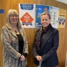 Otago Community Hospice chief executive Ginny Green (right) and carer educator Denise van Aalst...