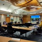 Waimakariri district councillors at a Long Term Plan meeting on Tuesday morning. Photo: David...