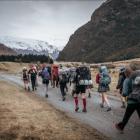 The Otago University Tramping Club heads for the hills. Photo: OUTC