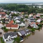 A flood-affected area at the Paar River following heavy rain in Gotteshofen near Ingolstadt,...