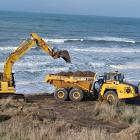 The first load of waste being removed from the former Hampden landfill site last week as part of...