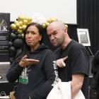 Real Talk speakers Pania Te Paiho and TikTok influencer Pairama Wright during one of their Real...